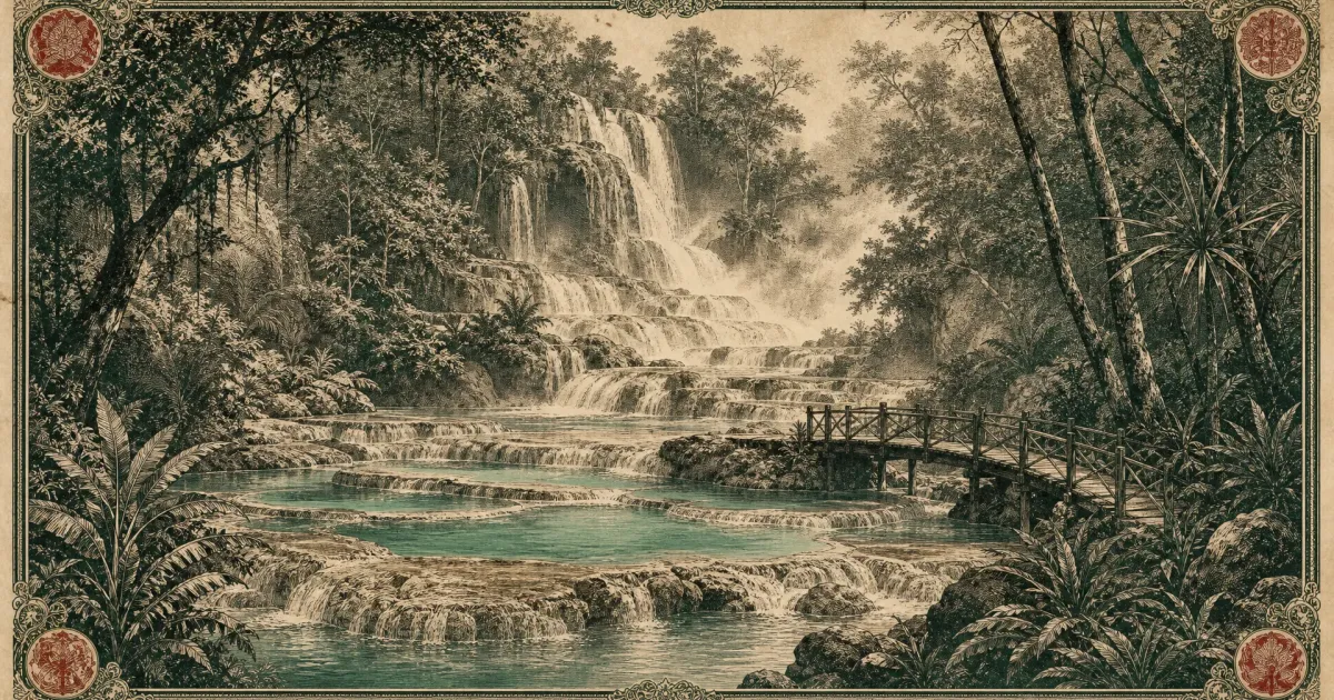 Illustration: Kuang-Si-Fälle