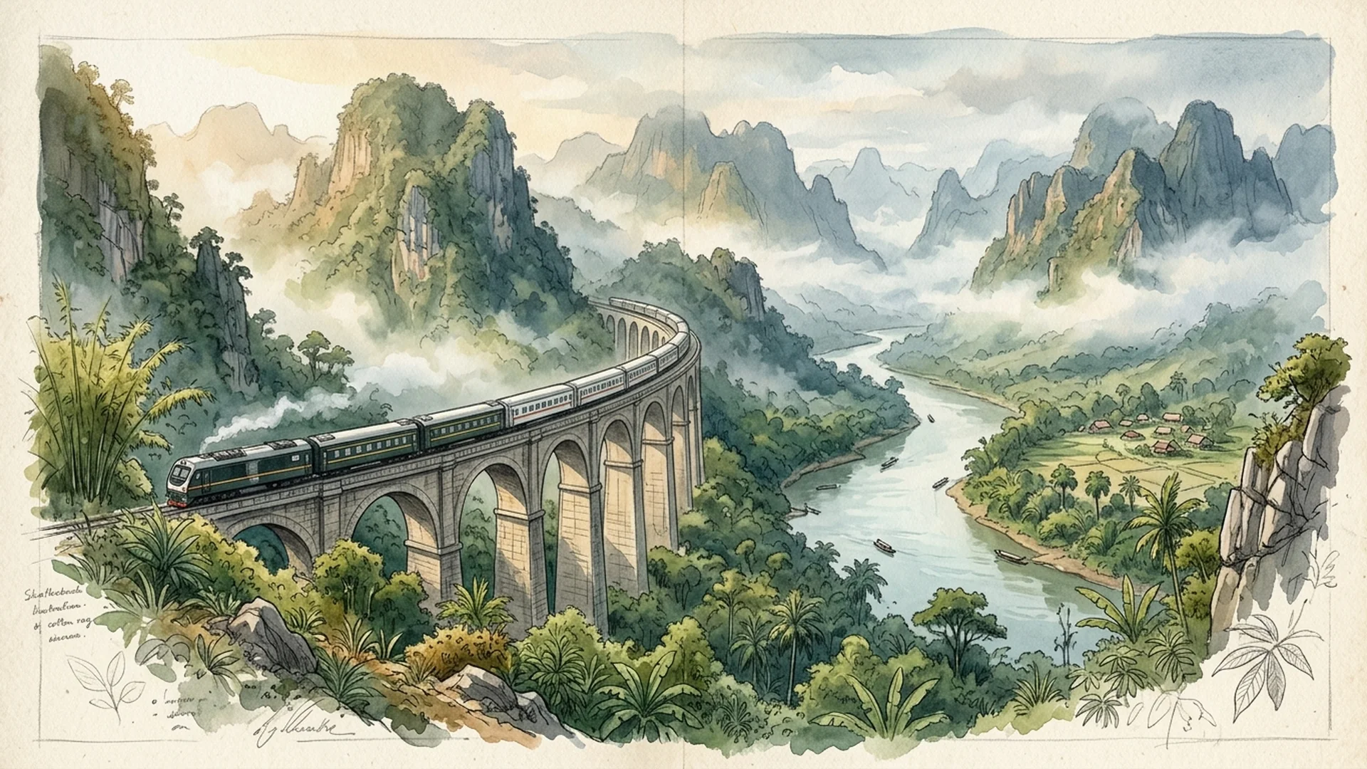 Mit 160 km/h durch den Bergnebel: Die China-Laos-Bahn