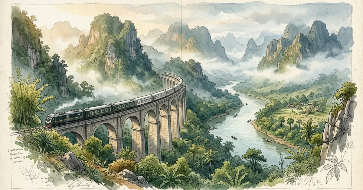 Illustration: Mit 160 km/h durch den Bergnebel: Die China-Laos-Bahn