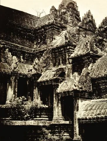 Albuminabzug von Angkor Wat, aufgenommen von Émile Gsell 1866